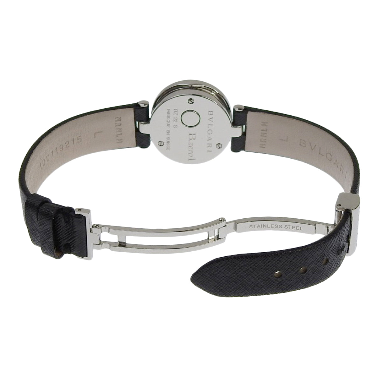 BZ22BSL B Zero One Stainless Steel/Leather Quartz Blue