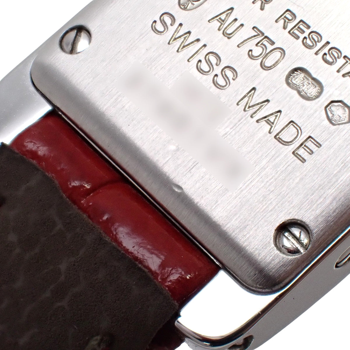 Tank Américaine 迷你钻石表圈 WB710015 白金/皮革石英女表