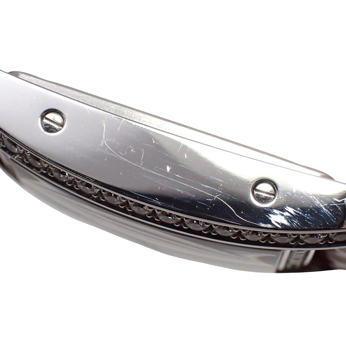 タンクアメリカン ミニ ベゼルダイヤ WB710015 WG/革 クオーツ レディース