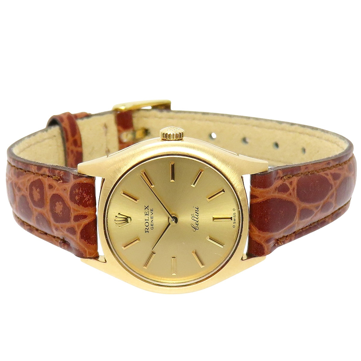 Cellini 3804 YG/皮革手动上链女士腕表