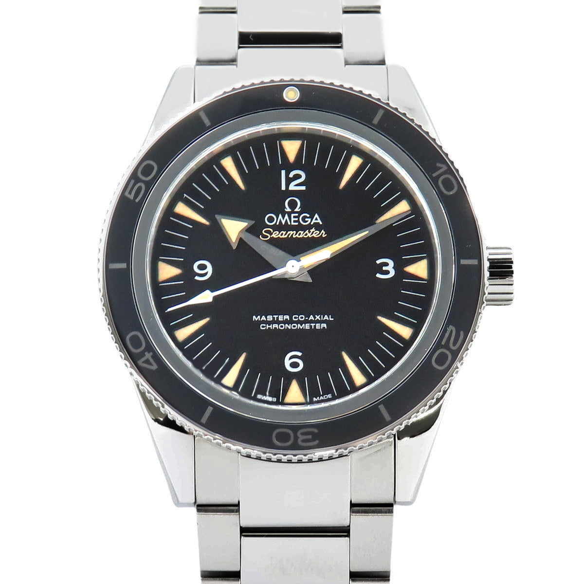 [Warranty included] 233.30.41.21.01.001 Seamaster 300 Master Co-Axial Stainless Steel Automatic with Black See-Through Back
