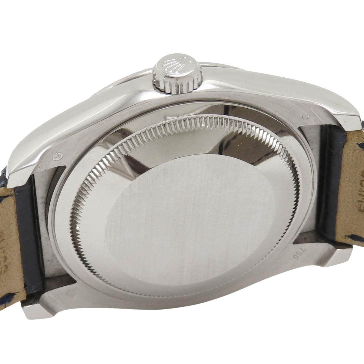 [Warranty included] 116139 Datejust White Gold/Leather F Series (2003-2004) Automatic Blue