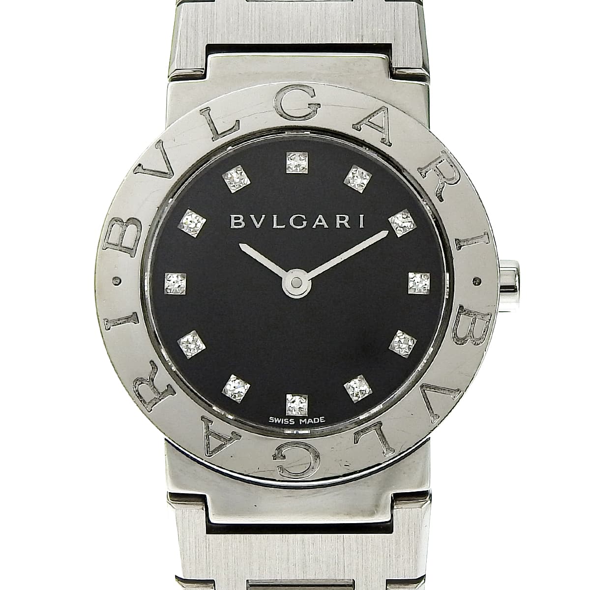 BB26SS Bulgari Bulgari SS Quartz Black 12PD