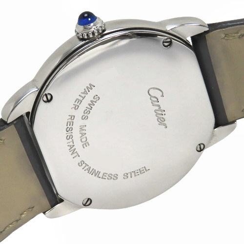 [Warranty included] WSRN0019 Ronde Solo de Cartier Stainless Steel/Leather Quartz Silver