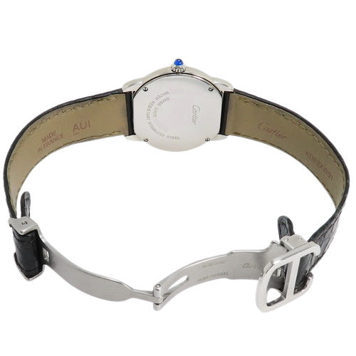 WSRN0019 ロンド ソロ ドゥ カルティエ SS/革 クオーツ シルバー