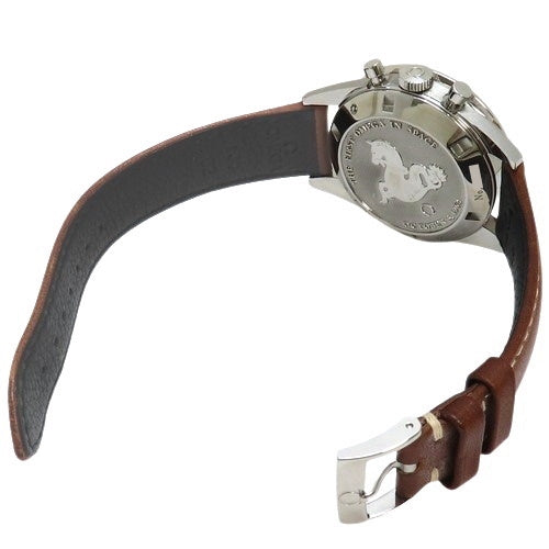 311.32.40.30.01.001 超霸系列首款欧米茄太空表，精钢/皮革表带，手动上链，黑色表盘