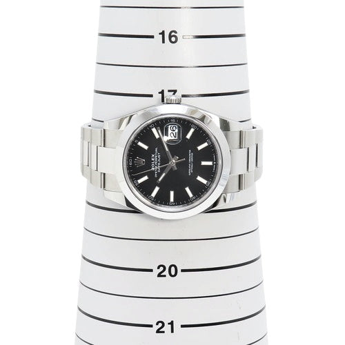 126300 Datejust 41 Stainless Steel SS Random Serial Number Automatic Black Dial