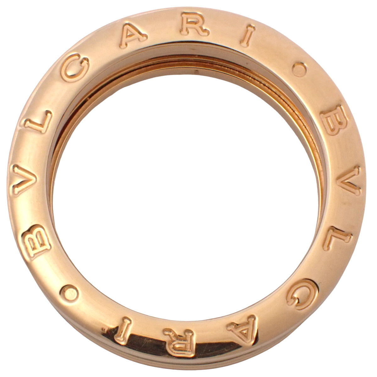 ビー・ゼロワン ロック 2バンド リング K18 ピンクゴールド PG ブラックセラミック