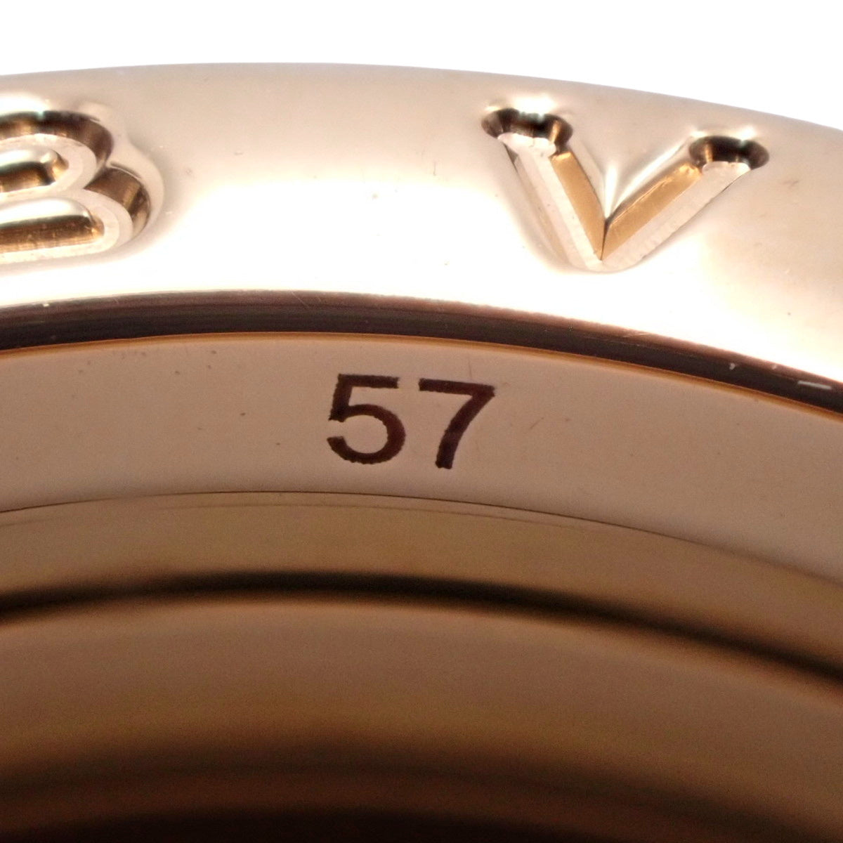 B.zero1 Rock 双环戒指，18K 玫瑰金，PG 材质，黑色陶瓷