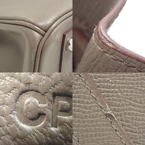 Birkin 30，Epsom 皮革，钯金配件，Etain，C 印章