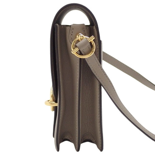 Louis Vuitton Roulis Rori Mini, Evercolor leather, Gris Asphalt color, gold hardware, A-series (indicating production year).