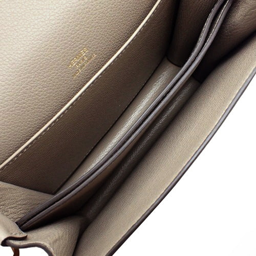 Louis Vuitton Roulis Rori Mini, Evercolor leather, Gris Asphalt color, gold hardware, A-series (indicating production year).