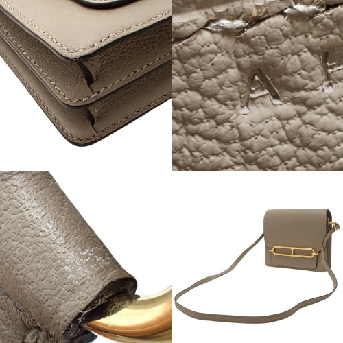 Louis Vuitton Roulis Rori Mini, Evercolor leather, Gris Asphalt color, gold hardware, A-series (indicating production year).