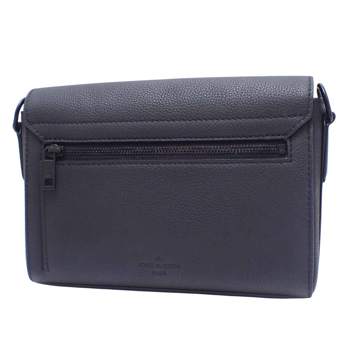 Aerogram Takeoff Messenger Bag in Grained Leather Noir M57080