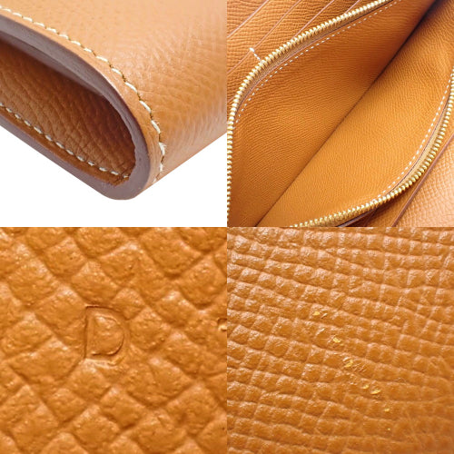 Kelly Wallet Long, Epsom Calfskin Leather, Gold, Gold Hardware, D Stamp
