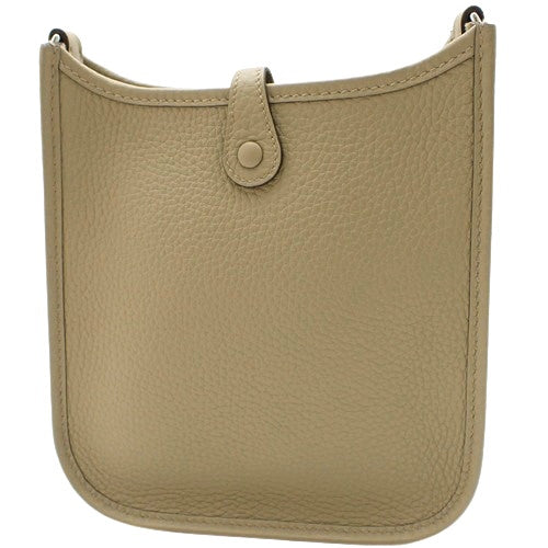 [Unused] Evelyn TPM Taurillon Clemence Leather Case with Palladium Hardware and Beige Marfa W Stamp