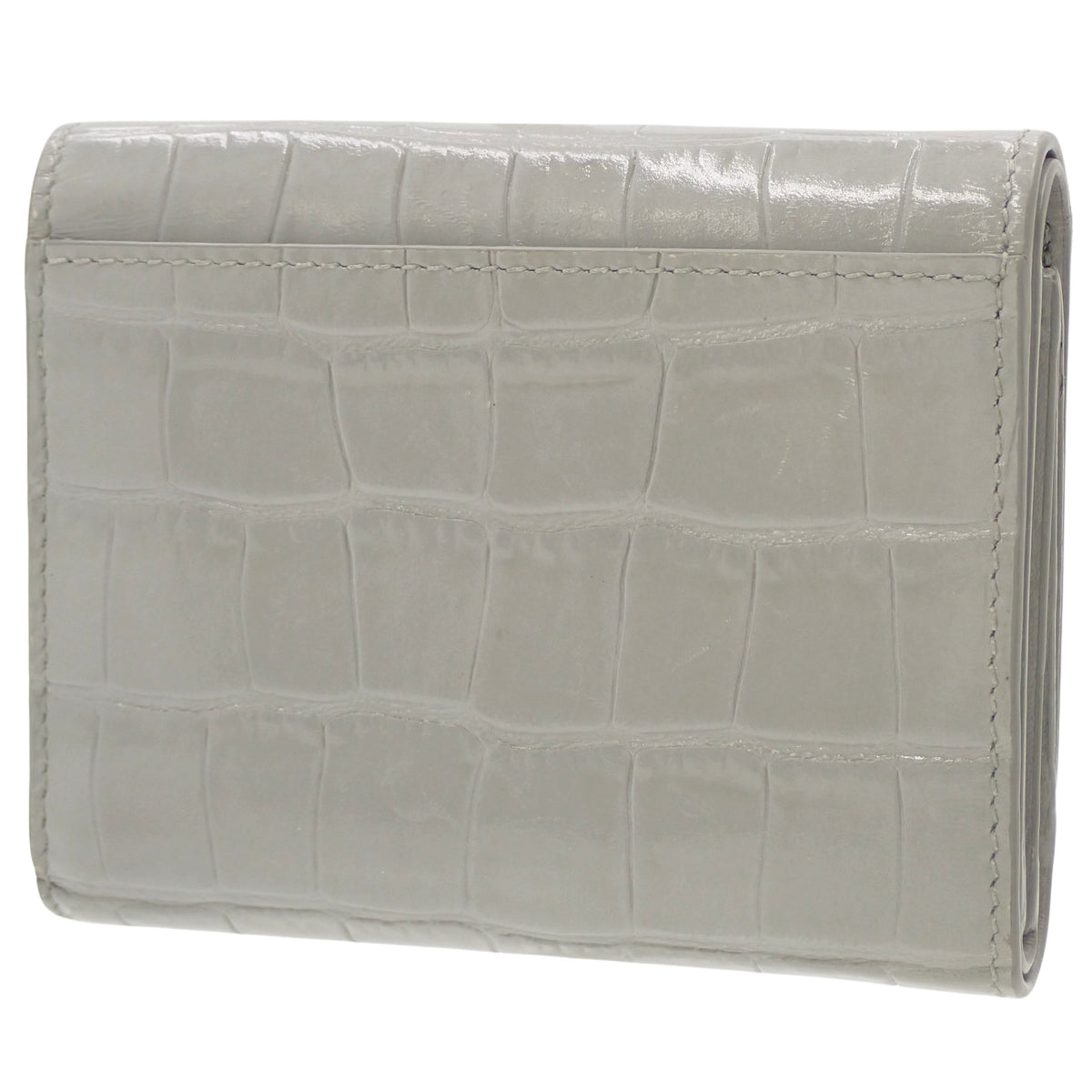 TB Logo Mini Wallet, Leather, Gray