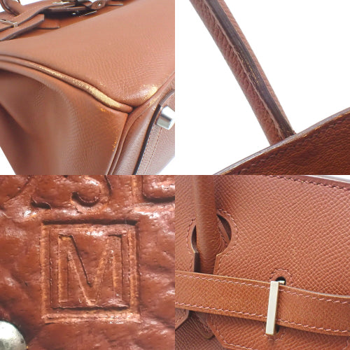 バーキン30 ヴォーエプソン パラジウム金具 シエンヌ シルバー金具 □M刻印