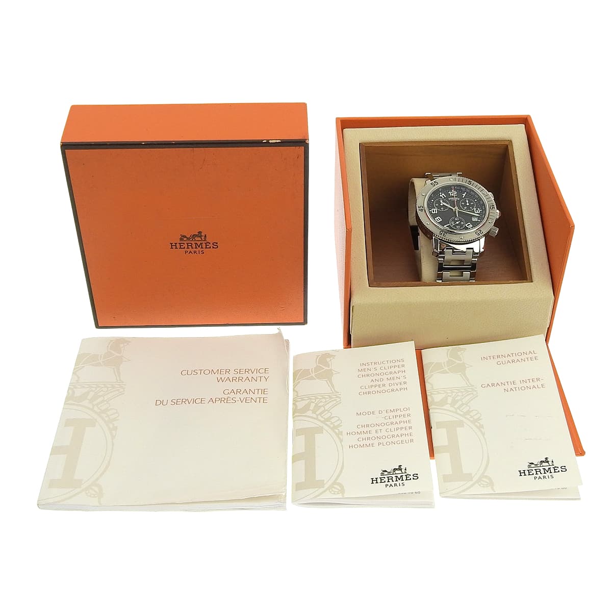 Clipper Diver Chronograph CL2.910 SS 黑色石英男士腕表