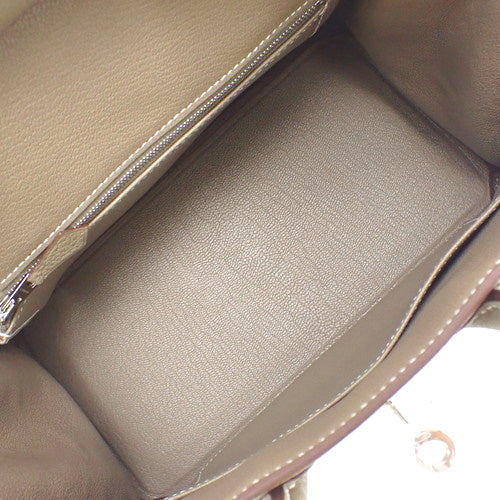 【新品】バーキン25 トゴ パラジウム金具 エトープ/エトゥープ シルバー金具 K刻印