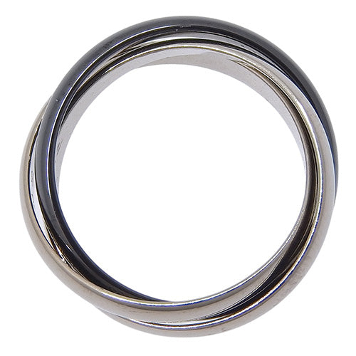 トリニティ リング セラミック クラシックモデル K18 ホワイトゴールド WG セラミック