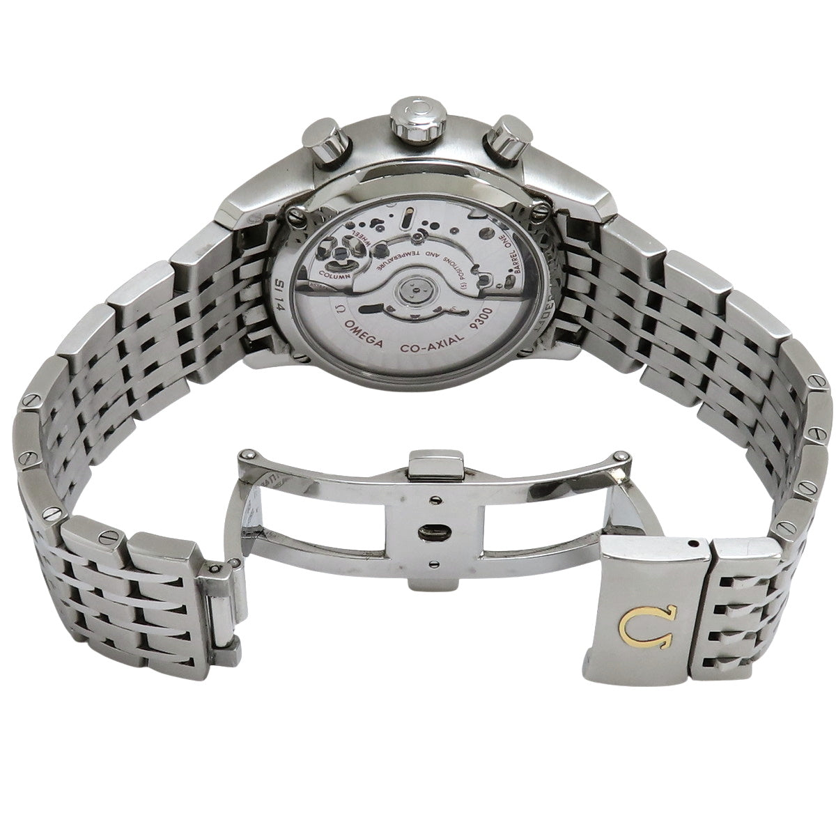 [Warranty included] 431.10.42.51.01.001 De Ville Co-Axial Chronograph Stainless Steel Automatic Black