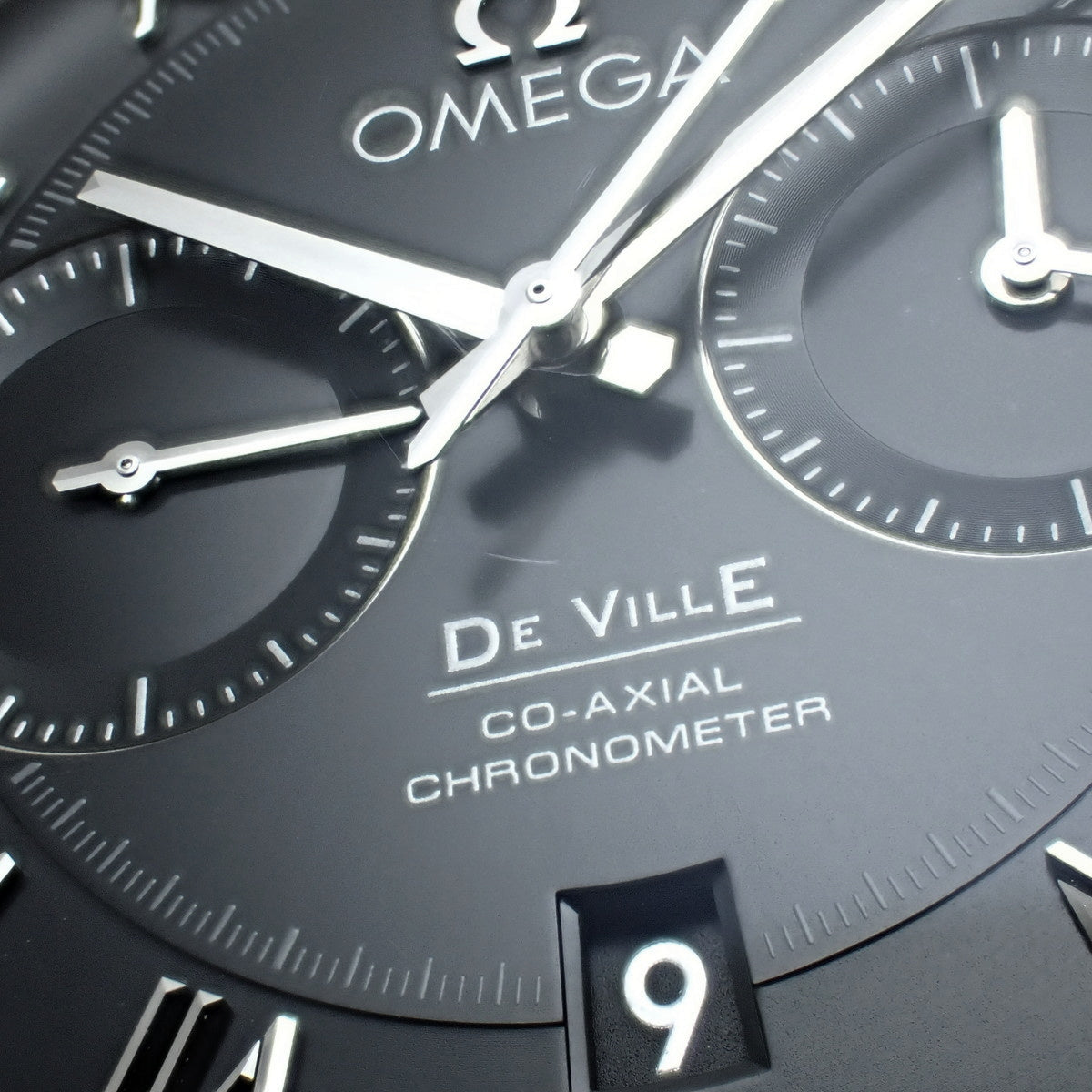 [Warranty included] 431.10.42.51.01.001 De Ville Co-Axial Chronograph Stainless Steel Automatic Black
