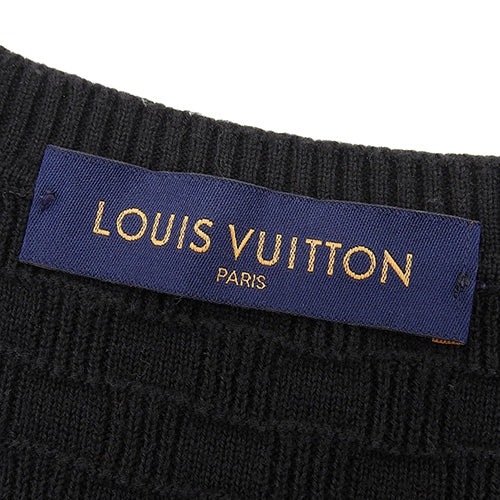 Damier knit large sweater