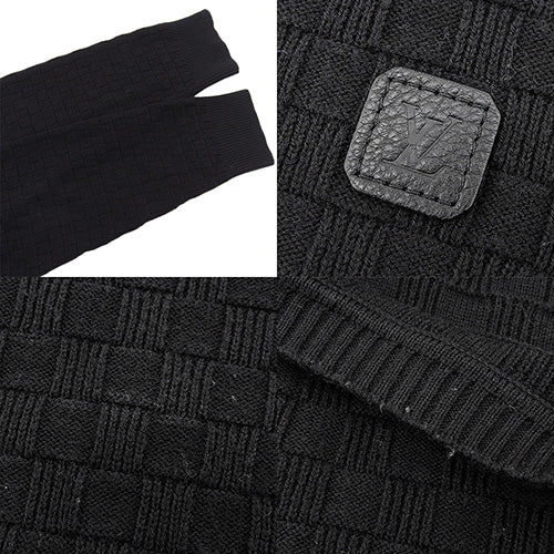 Damier knit large sweater