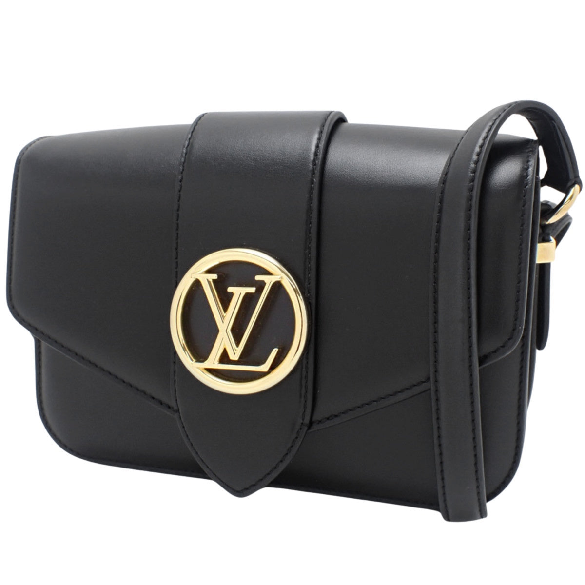 LV Ponthieu Leather, Black, M55948