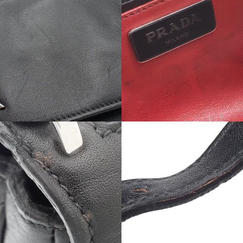 Wフェイス ショルダーバッグ レザー ブラック 肩掛け 斜め掛け ダブルフェイス