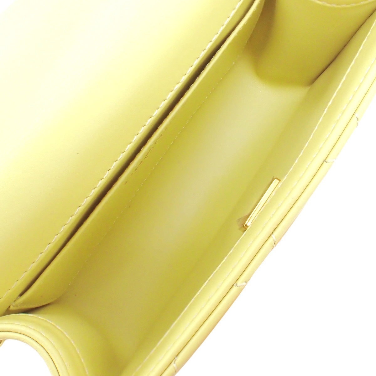 マトラッセ ココマーク チェーンショルダーバッグ レザー イエロー