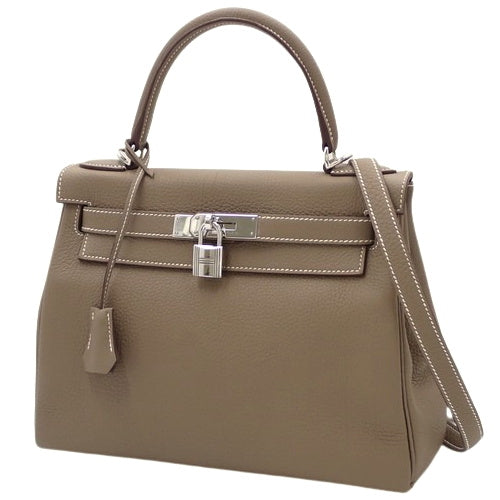 ケリー28 (内縫い) トゴ パラジウム金具 エトゥープ/エトープ Z刻印