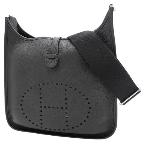 Evelyn 3 PM Evelyn Taurillon Clemence leather strap with palladium hardware and U stamp