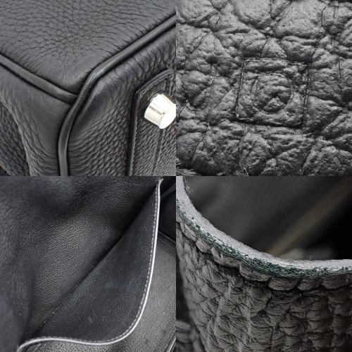 バーキン25 トゴ パラジウム金具 ブラック シルバー金具 □Q刻印