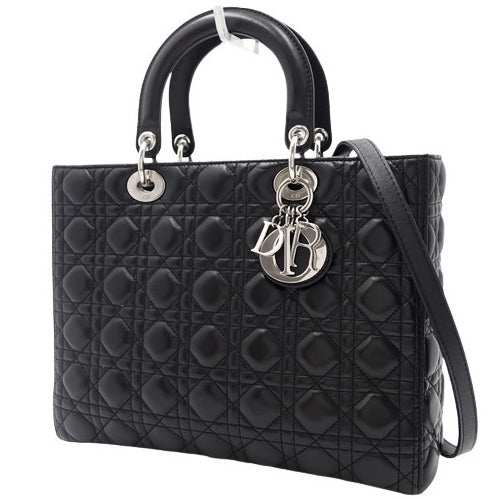 Cannage Lady Dior 大号小羊皮包