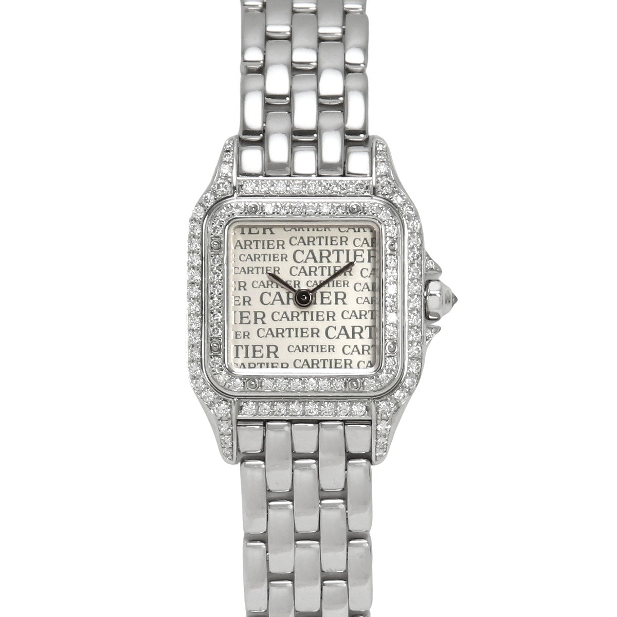Panthere SM WG Quartz White Double Diamond Bezel