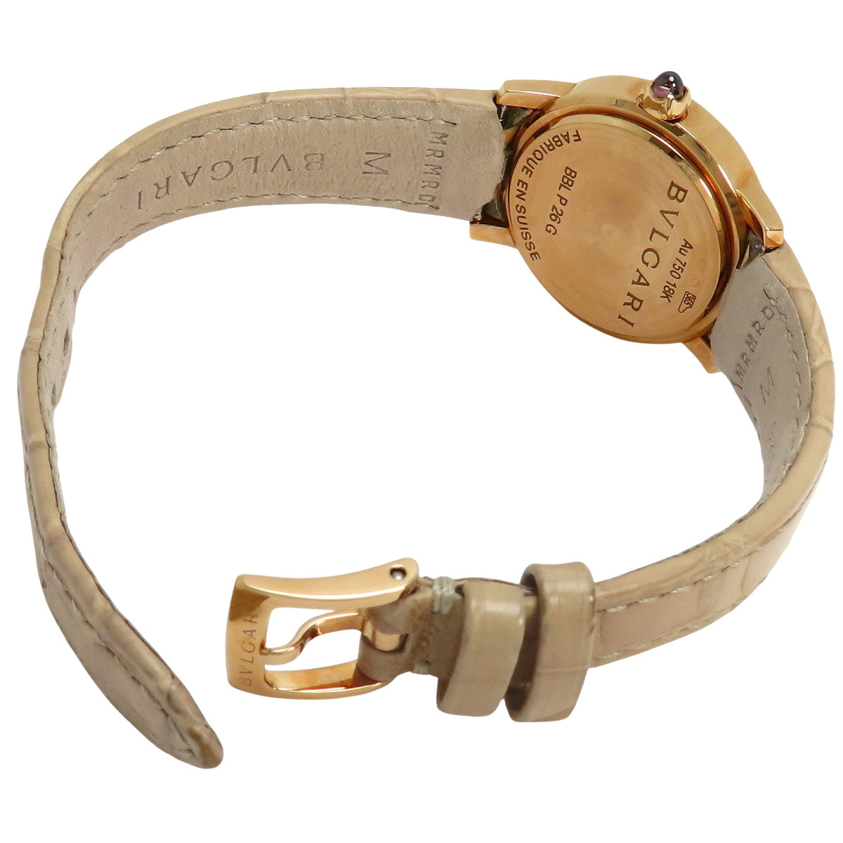 BBLP26G Bvlgari Bvlgari PG Quartz White 12PD Shell Dial