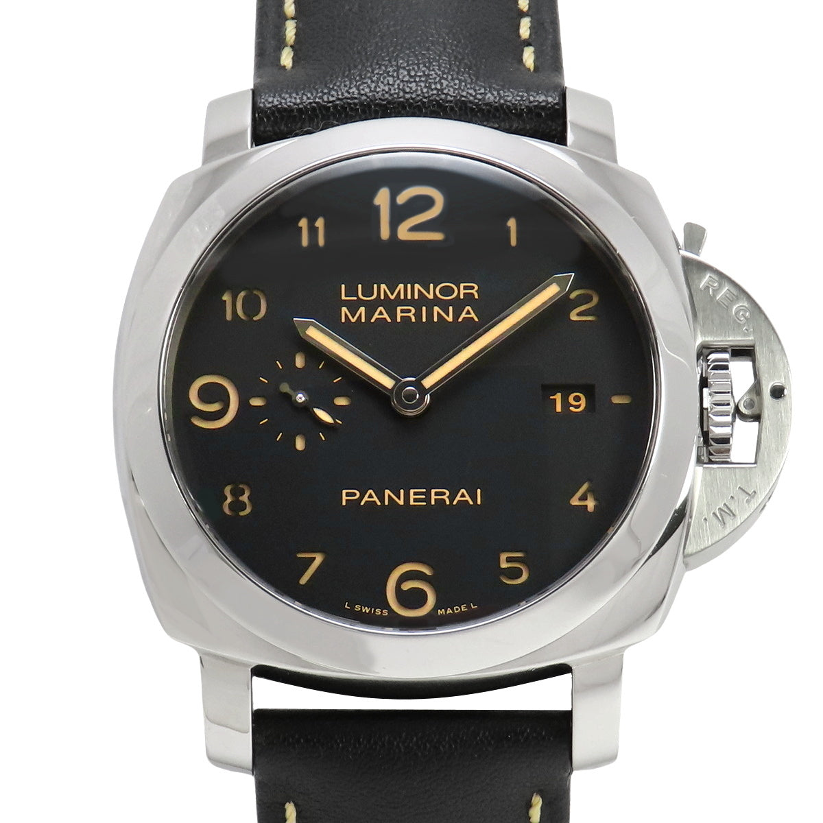 【保証書付】 PAM00359 ルミノール1950 3DAYS SS/革 自動巻き ブラック