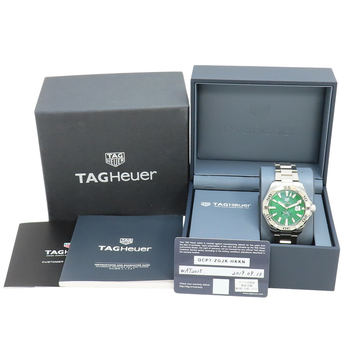 WAY2015.BA0927 Aquaracer Calibre 5 SS 自动上链 绿色