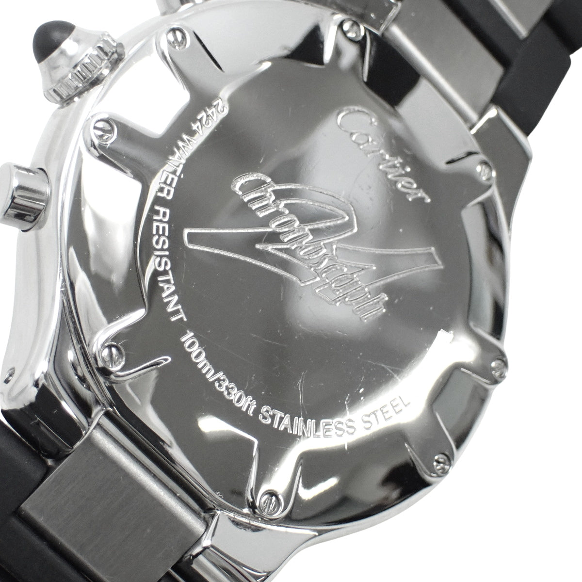 W10125U2 クロノスカフ21 SS/ラバー クオーツ ブラック