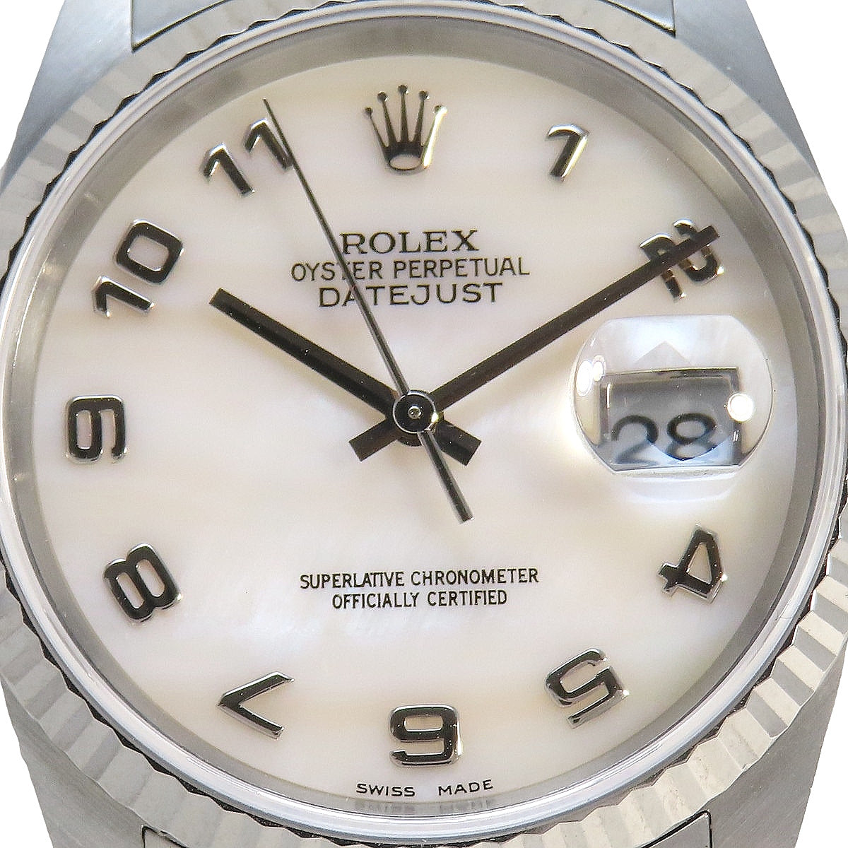 デイトジャスト 16234NA WG/SS T番 ピンクシェル文字盤 自動巻き メンズ