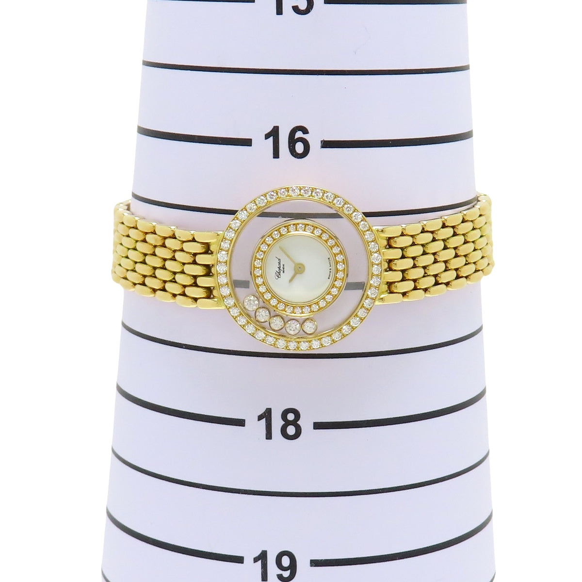 205691-0001 Happy Diamonds YG Quartz White Diamond Bezel