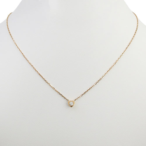 D'Amour 18K 玫瑰金和 PG 钻石心形项链