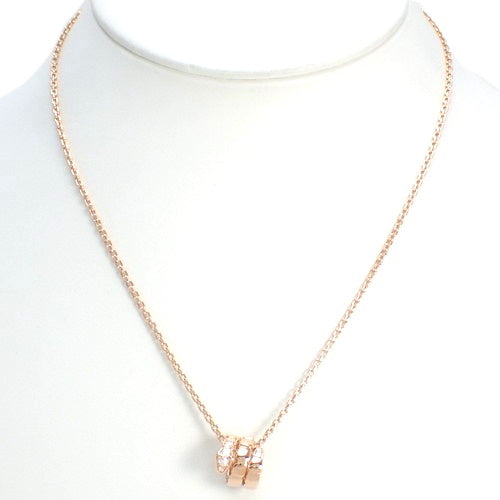 [2022 Warranty] Serpenti Viper Necklace with Diamonds, 357795, 18K Pink Gold, PG, Accessory, Jewelry