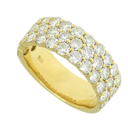 Pave Diamond Ring D2.00 K18 Yellow Gold YG