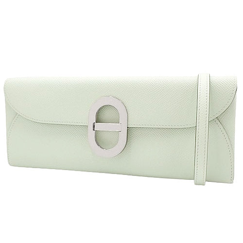 [未使用] Chaine d'Ancre To-Go Epsom 皮革配钯金配件、Vert Fizz、B 印章