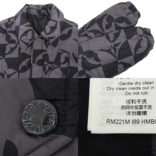 字母花朵绗缝夹克，尺码 50，RM221M，双拉链