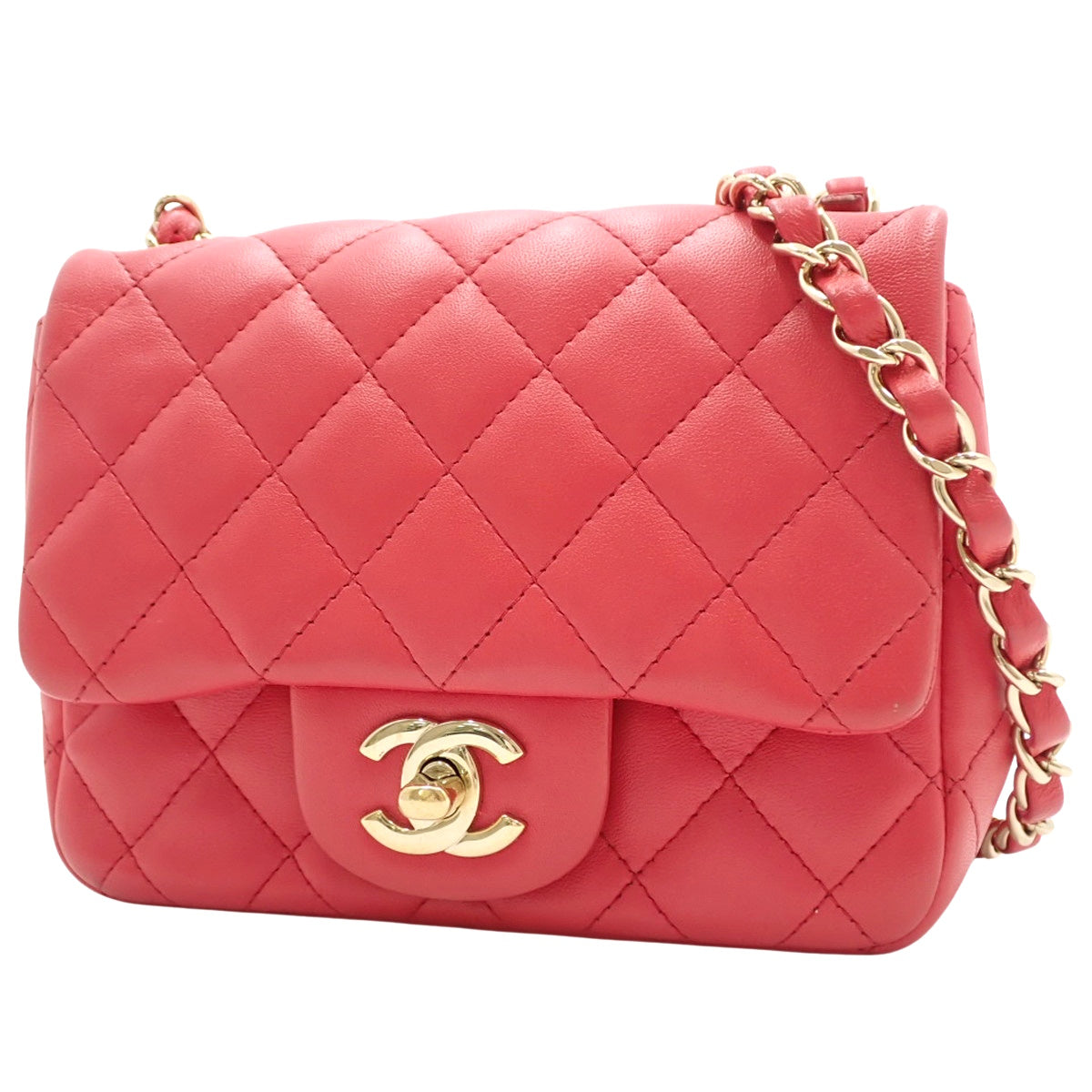 Matelasse Coco Mark Mini Chain Shoulder Bag in Lambskin A35200