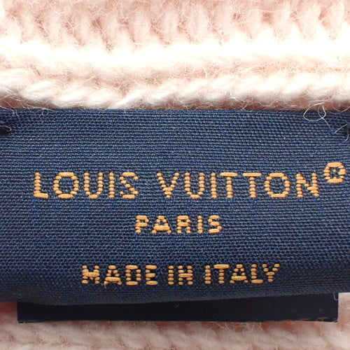 LV Maille Medallion S Wool Glove in Camel Rose, M79254